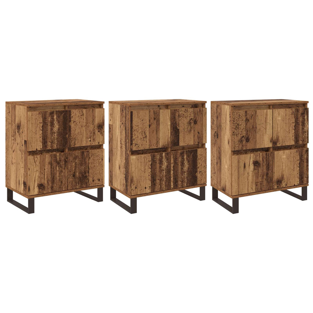 vidaXL Bufet 3 pcs Stare drewno 60 x 35 x 70 cm