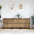 vidaXL Bufet 3 pcs Dąb rzemieślniczy 60 x 35 x 70 cm