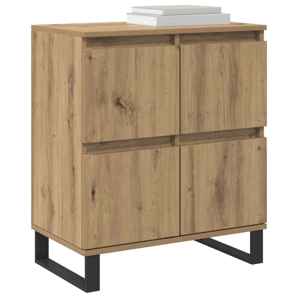 vidaXL Bufet 3 pcs Dąb rzemieślniczy 60 x 35 x 70 cm
