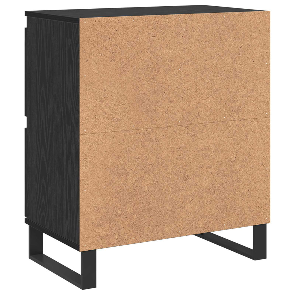 vidaXL Bufet 3 pcs Czarny Dąb 60 x 35 x 70 cm