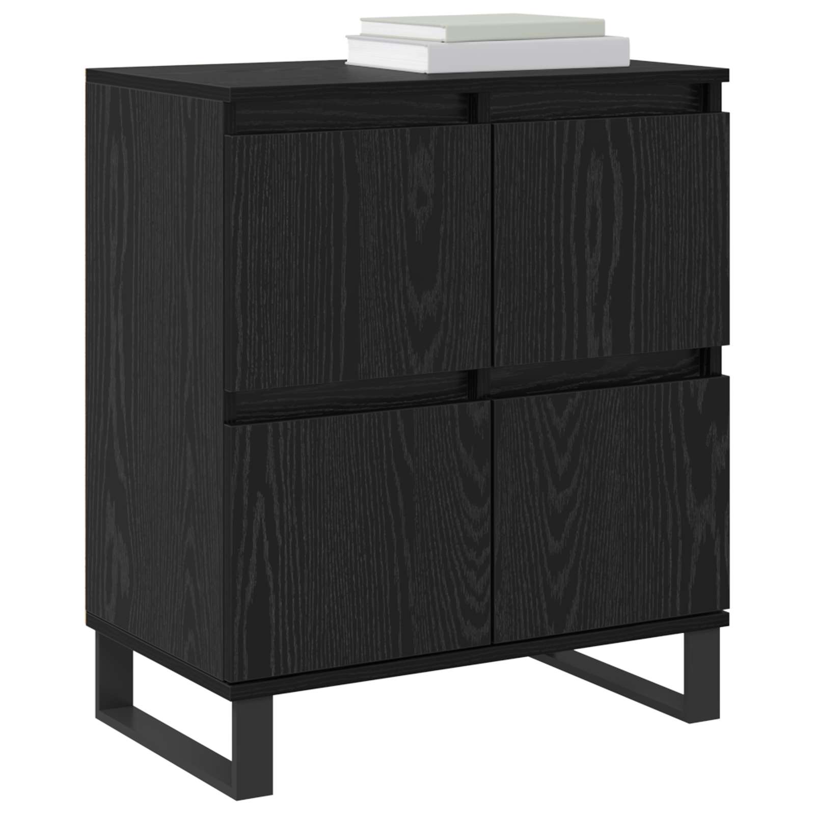 vidaXL Bufet 3 pcs Czarny Dąb 60 x 35 x 70 cm