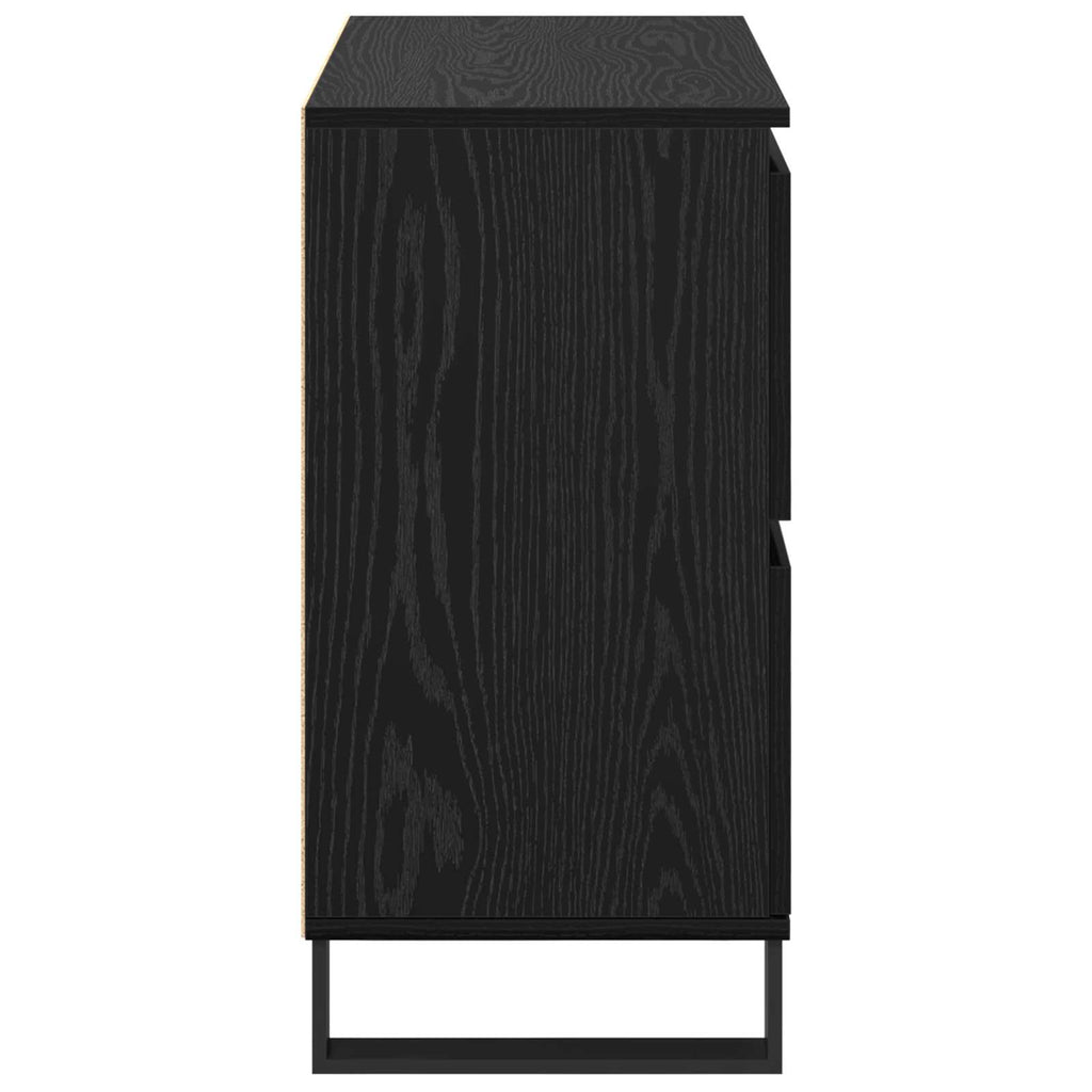 vidaXL Bufet 3 pcs Czarny Dąb 60 x 35 x 70 cm