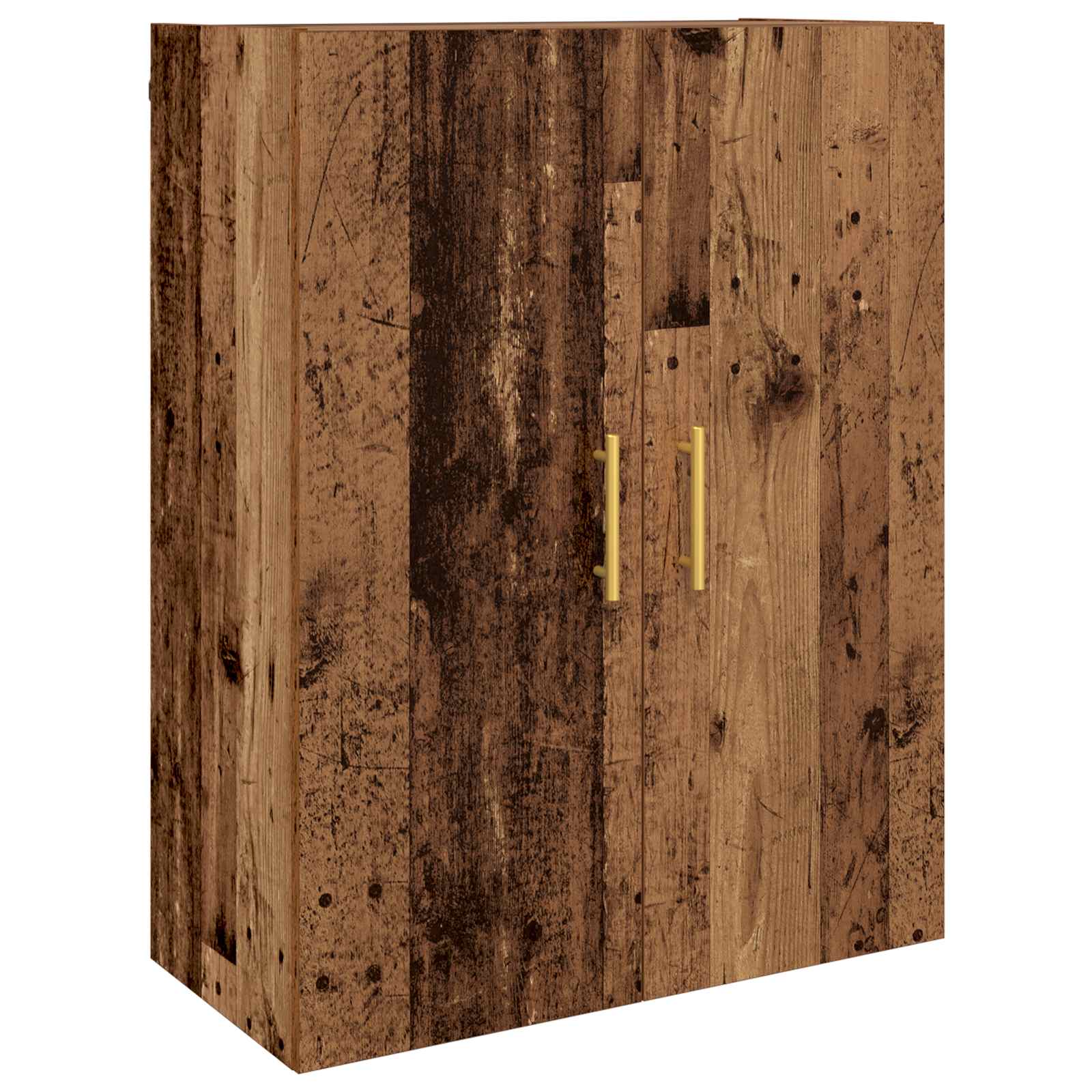 vidaXL Highboard Montowane na ścianie Stare drewno 69,5 x 34 x 180 cm