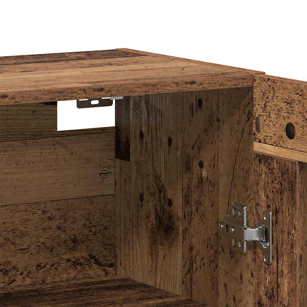 vidaXL Szafki montowane na ścianie 2 pcs Stare drewno