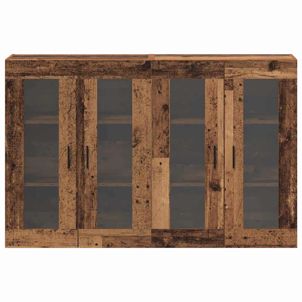 vidaXL Szafki montowane na ścianie 2 pcs Stare drewno