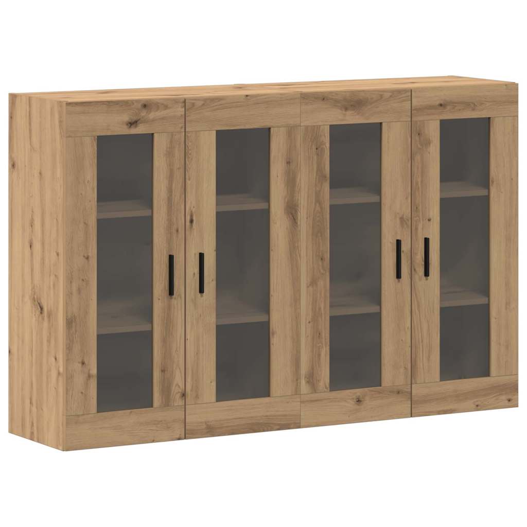 vidaXL Szafki montowane na ścianie 2 pcs dąb artisan 69,5 x 34 x 90 cm