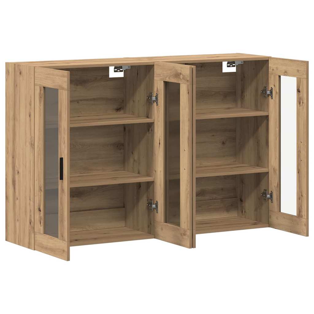 vidaXL Szafki montowane na ścianie 2 pcs dąb artisan 69,5 x 34 x 90 cm