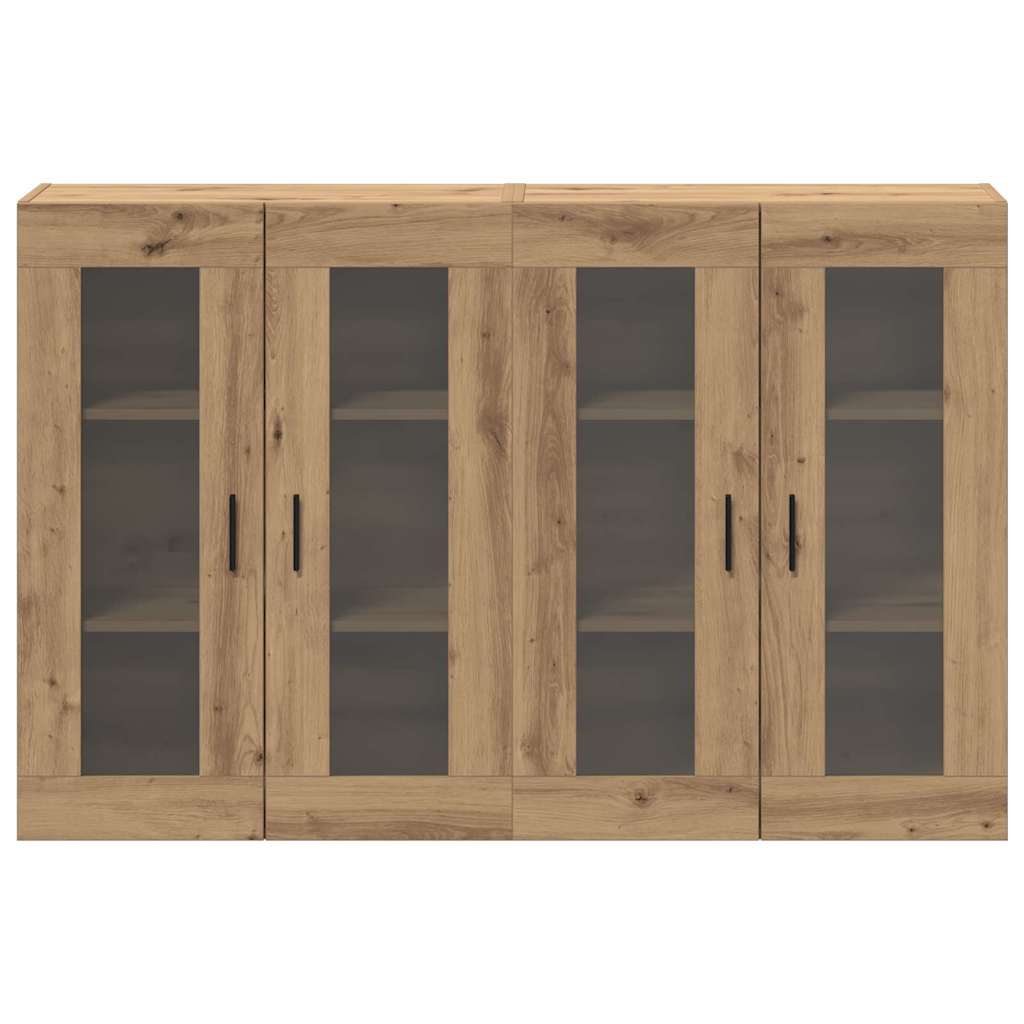 vidaXL Szafki montowane na ścianie 2 pcs dąb artisan 69,5 x 34 x 90 cm