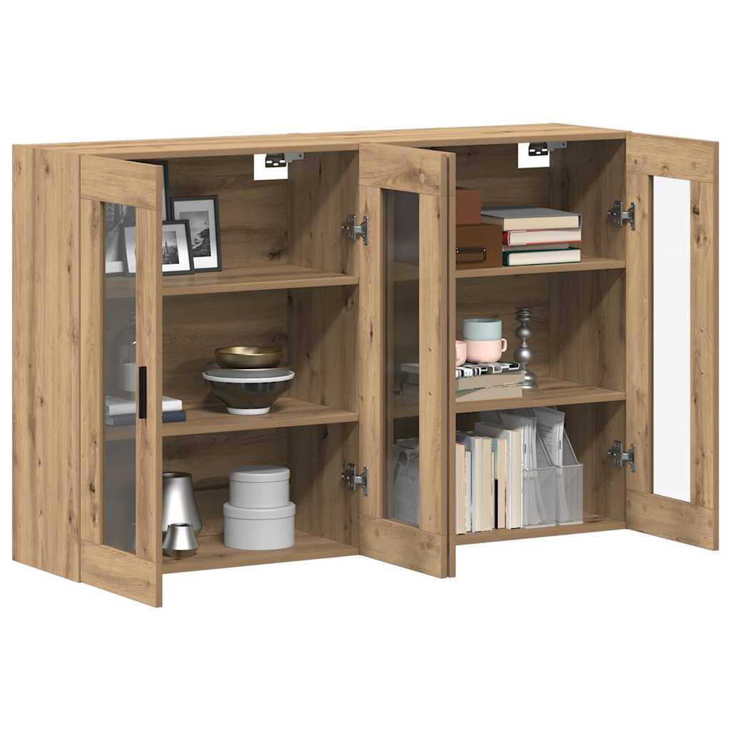 vidaXL Szafki montowane na ścianie 2 pcs dąb artisan 69,5 x 34 x 90 cm