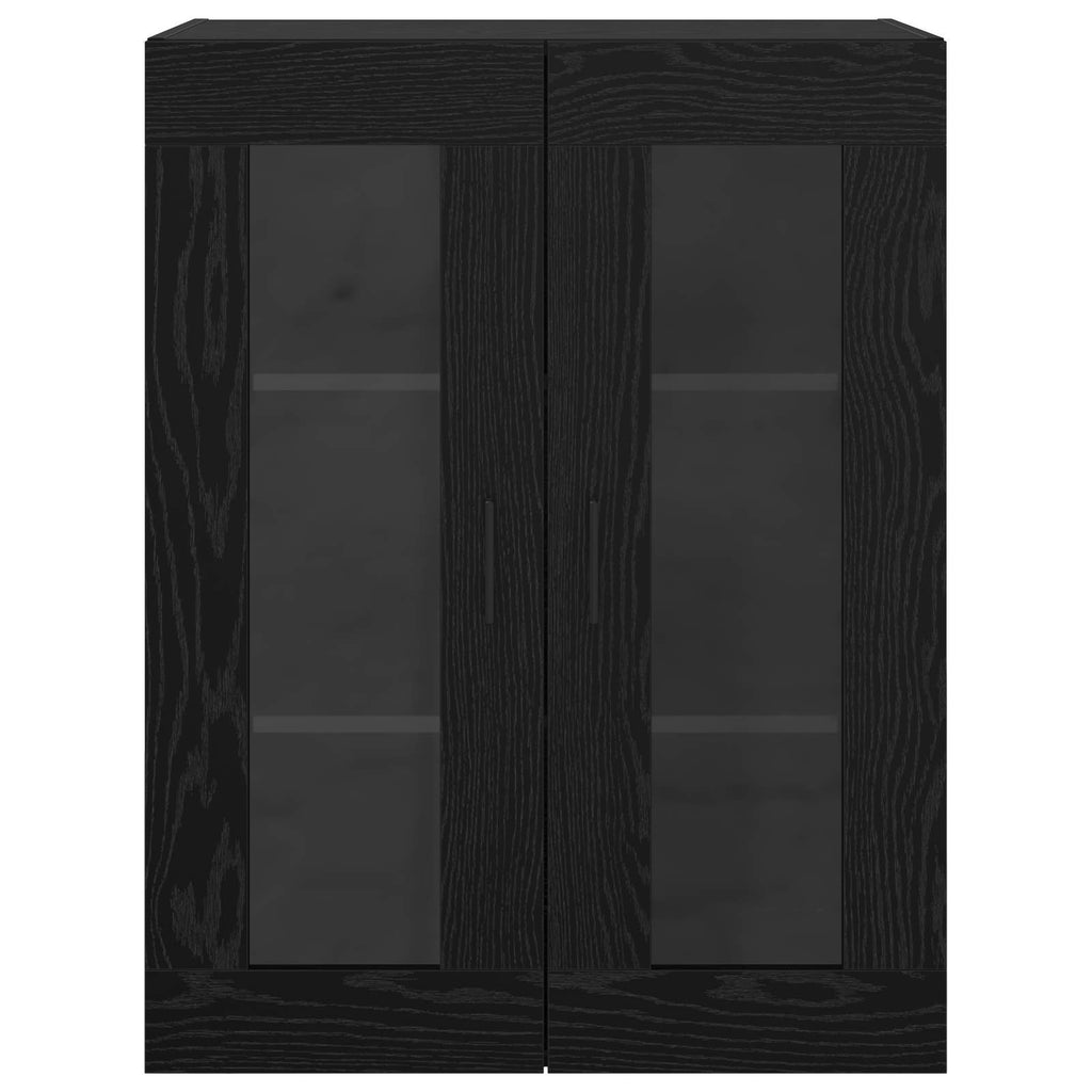 vidaXL Szafki montowane na ścianie 2 pcs Czarny dąb 69,5 x 34 x 90 cm