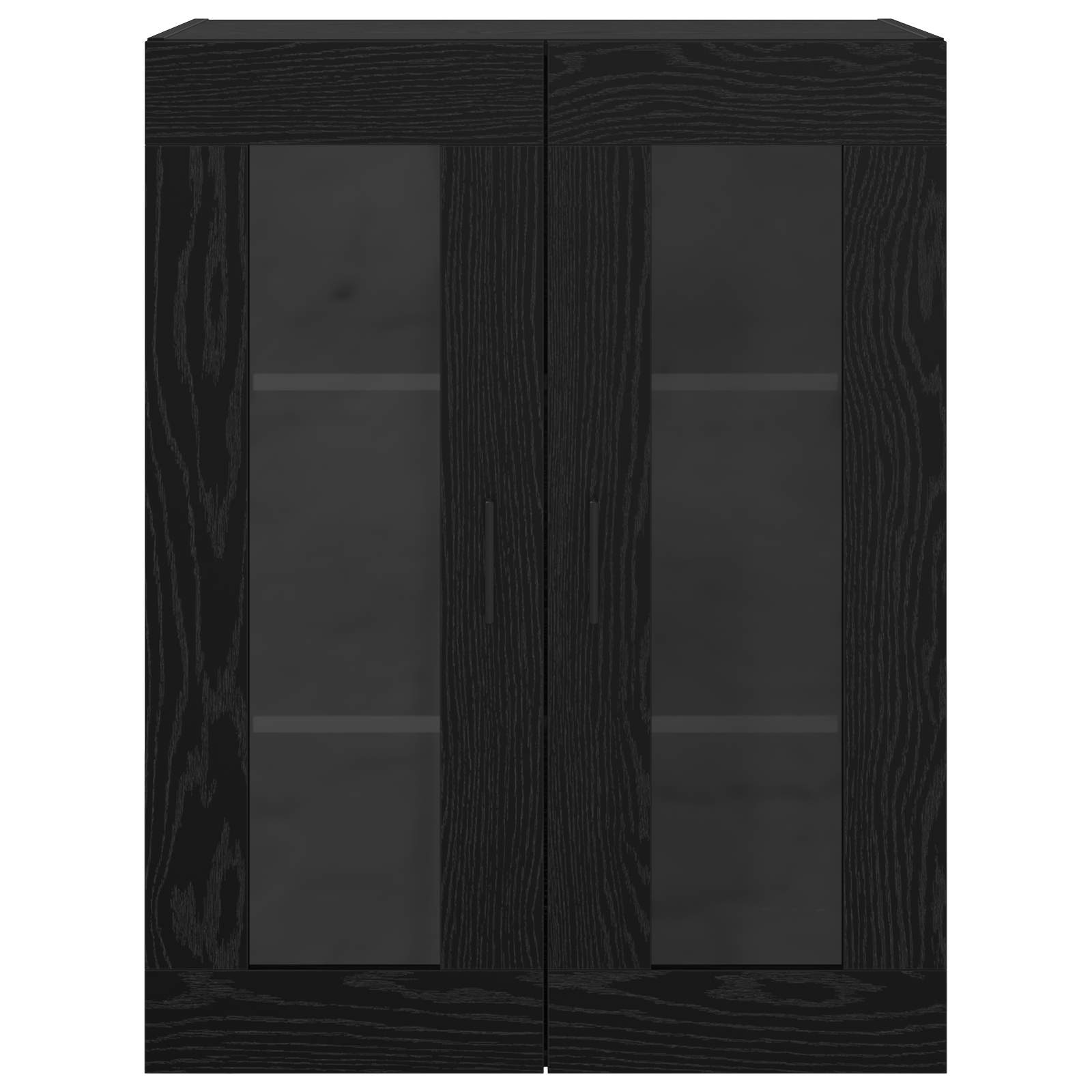 vidaXL Szafki montowane na ścianie 2 pcs Czarny dąb 69,5 x 34 x 90 cm