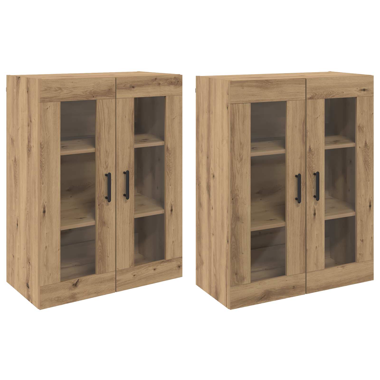vidaXL Szafki montowane na ścianie 2 pcs dąb artisan 69,5 x 34 x 90 cm