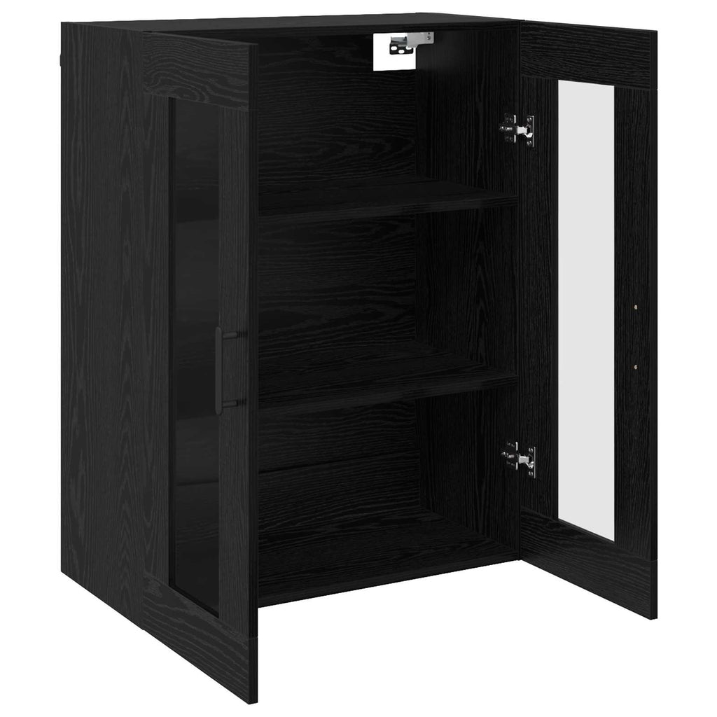 vidaXL Szafki montowane na ścianie 2 pcs Czarny dąb 69,5 x 34 x 90 cm