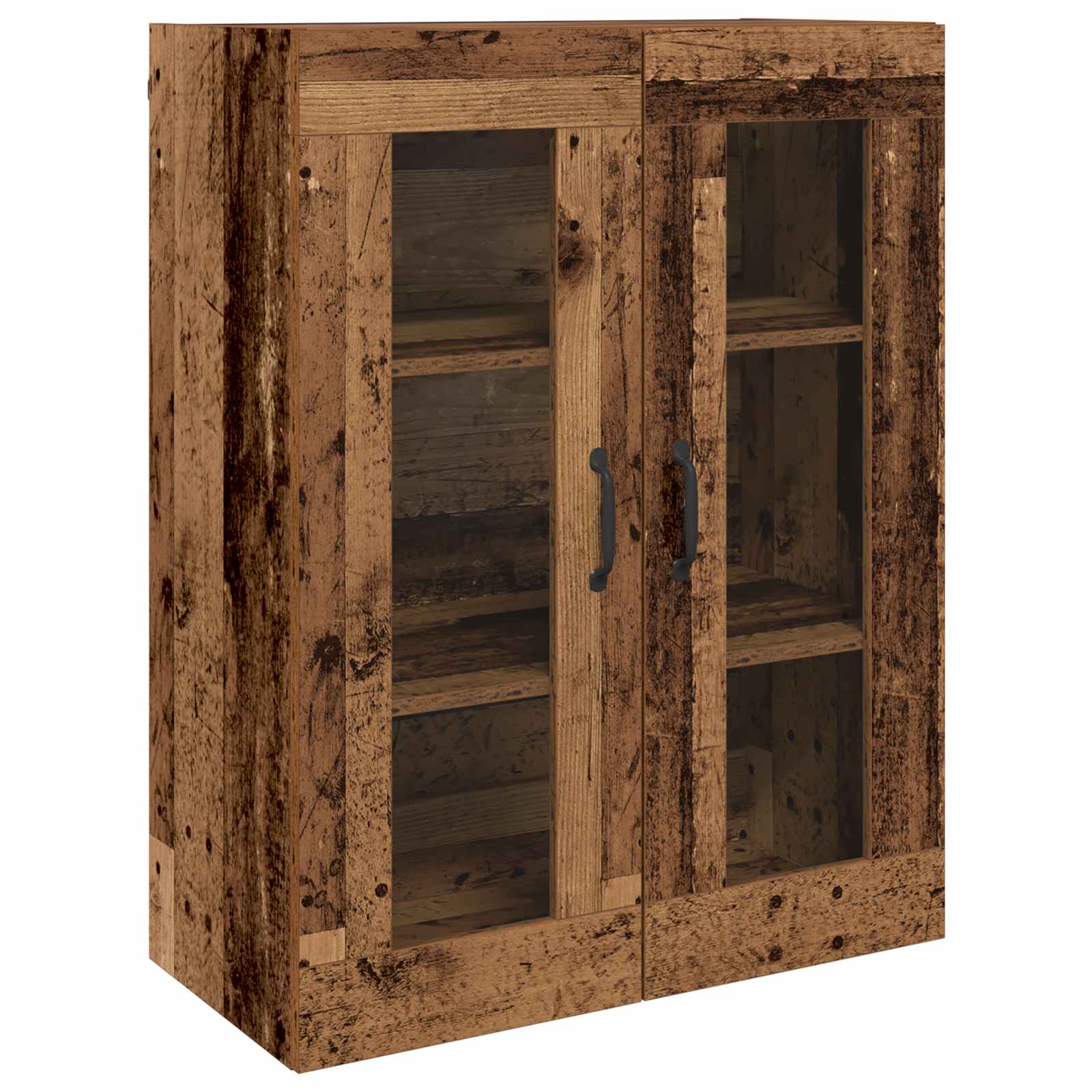 vidaXL Highboard 2 pcs Stare drewno Materiał drewnopochodny