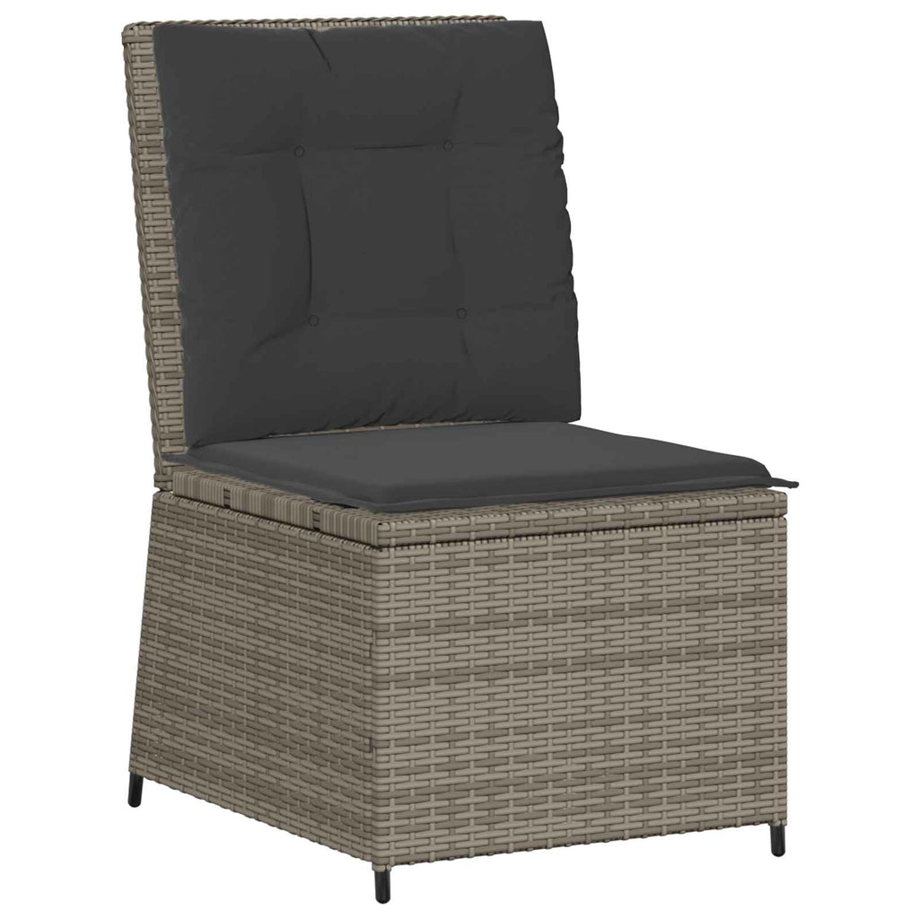 vidaXL Sofa Ogrodowa z poduszką Szary polirattan