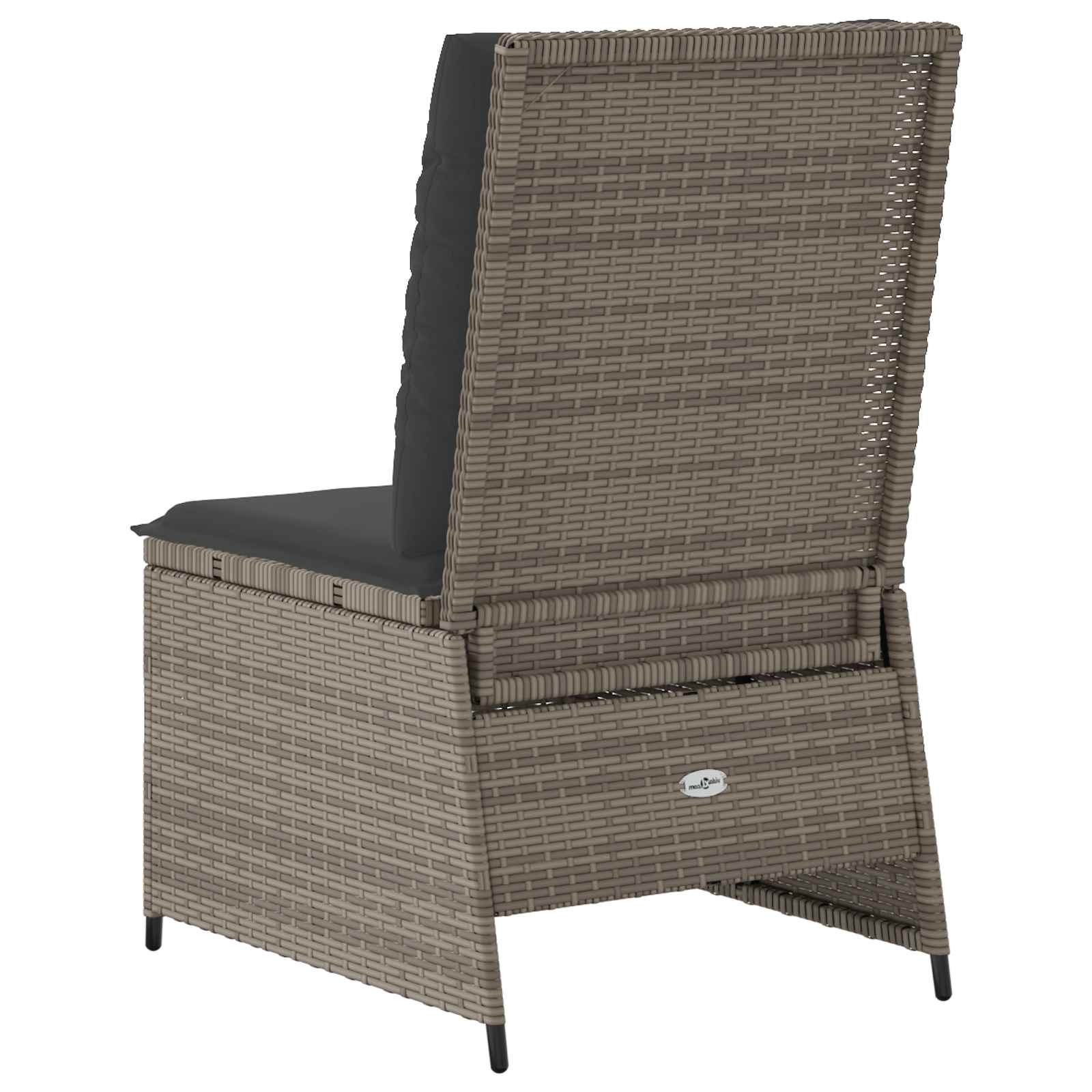 vidaXL Sofa Ogrodowa z poduszką Szary polirattan