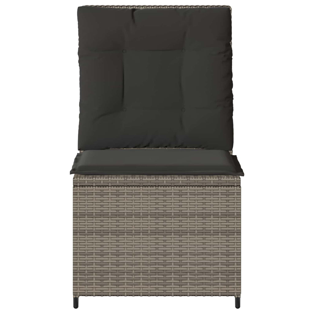 vidaXL Sofa Ogrodowa z poduszką Szary polirattan