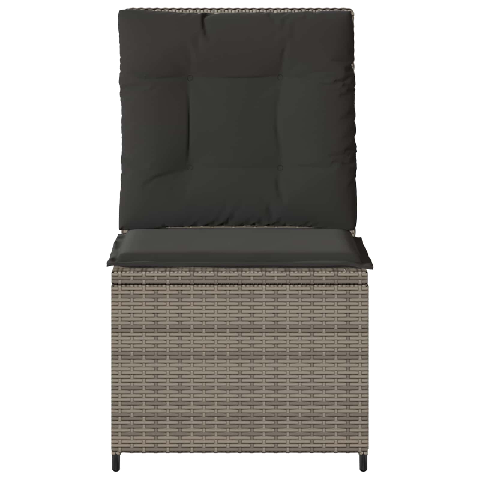 vidaXL Sofa Ogrodowa z poduszką Szary polirattan