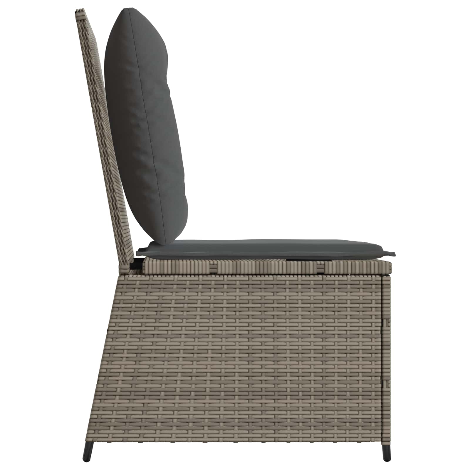 vidaXL Sofa Ogrodowa z poduszką Szary polirattan