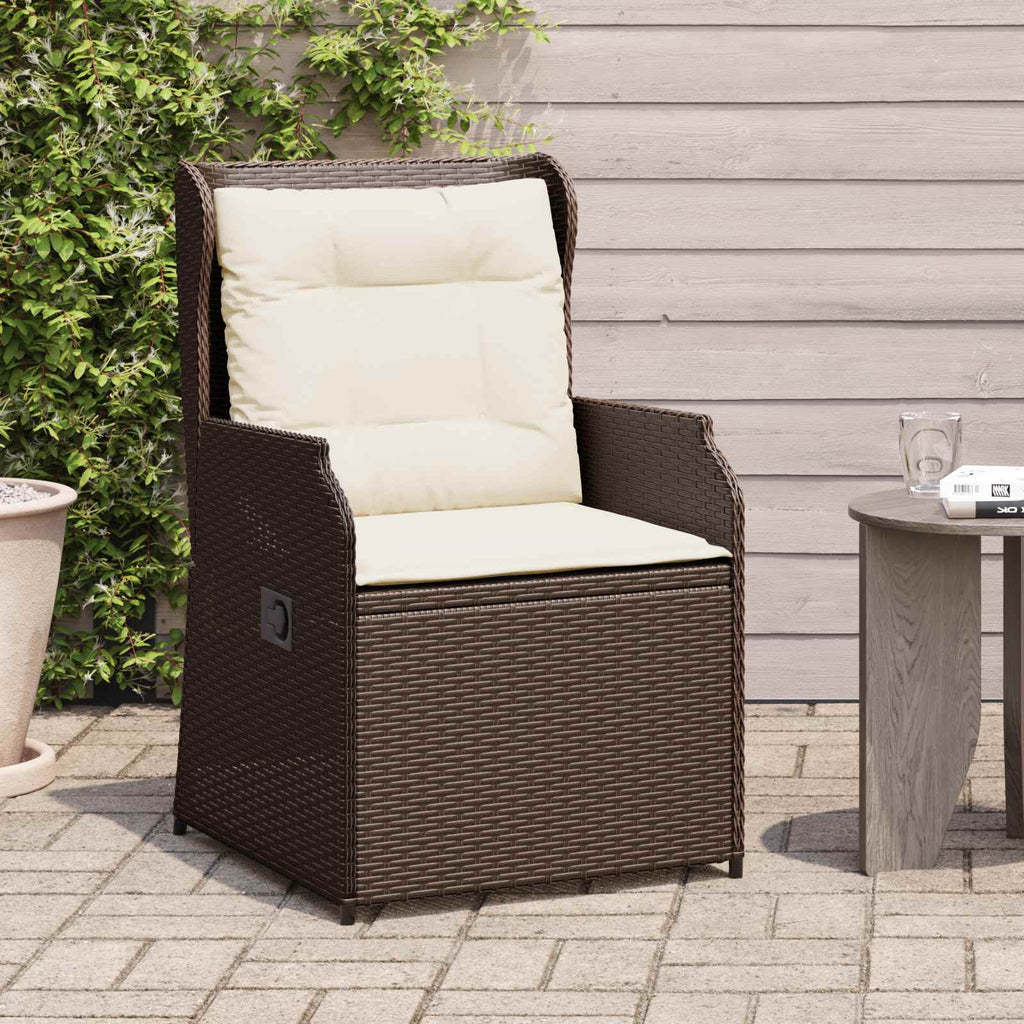 vidaXL Ławka ogrodowa 2 pcs Brązowy polirattan