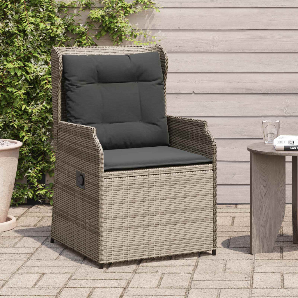 vidaXL Ławka ogrodowa 2 pcs Szary polirattan