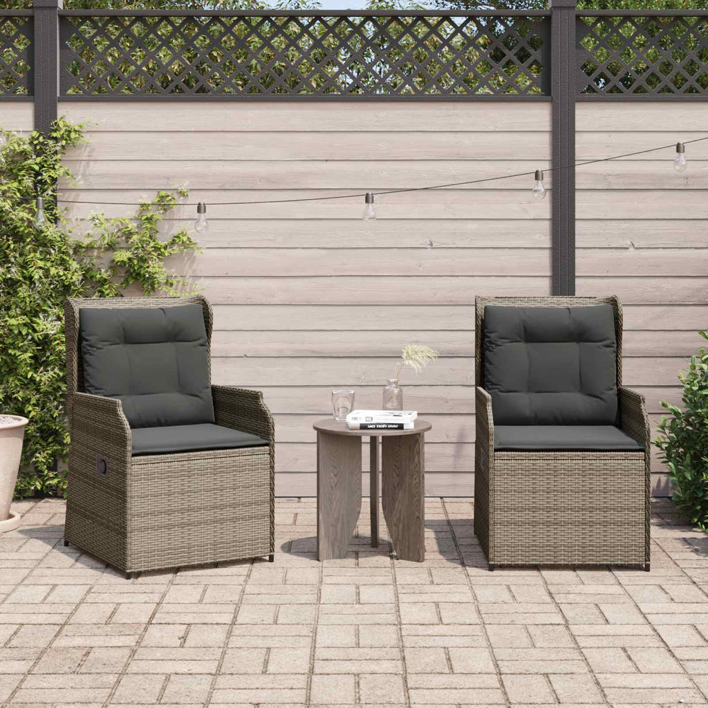 vidaXL Ławka ogrodowa 2 pcs Szary polirattan