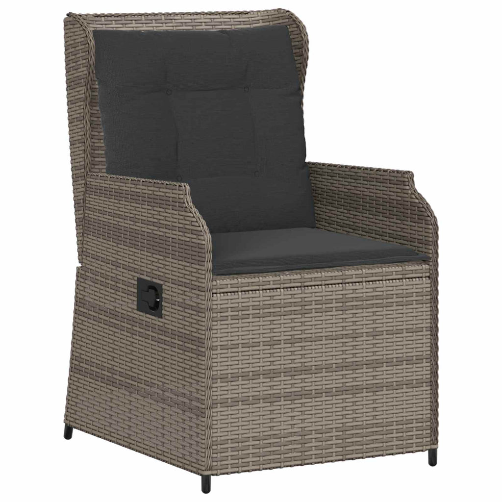 vidaXL Ławka ogrodowa 2 pcs Szary polirattan