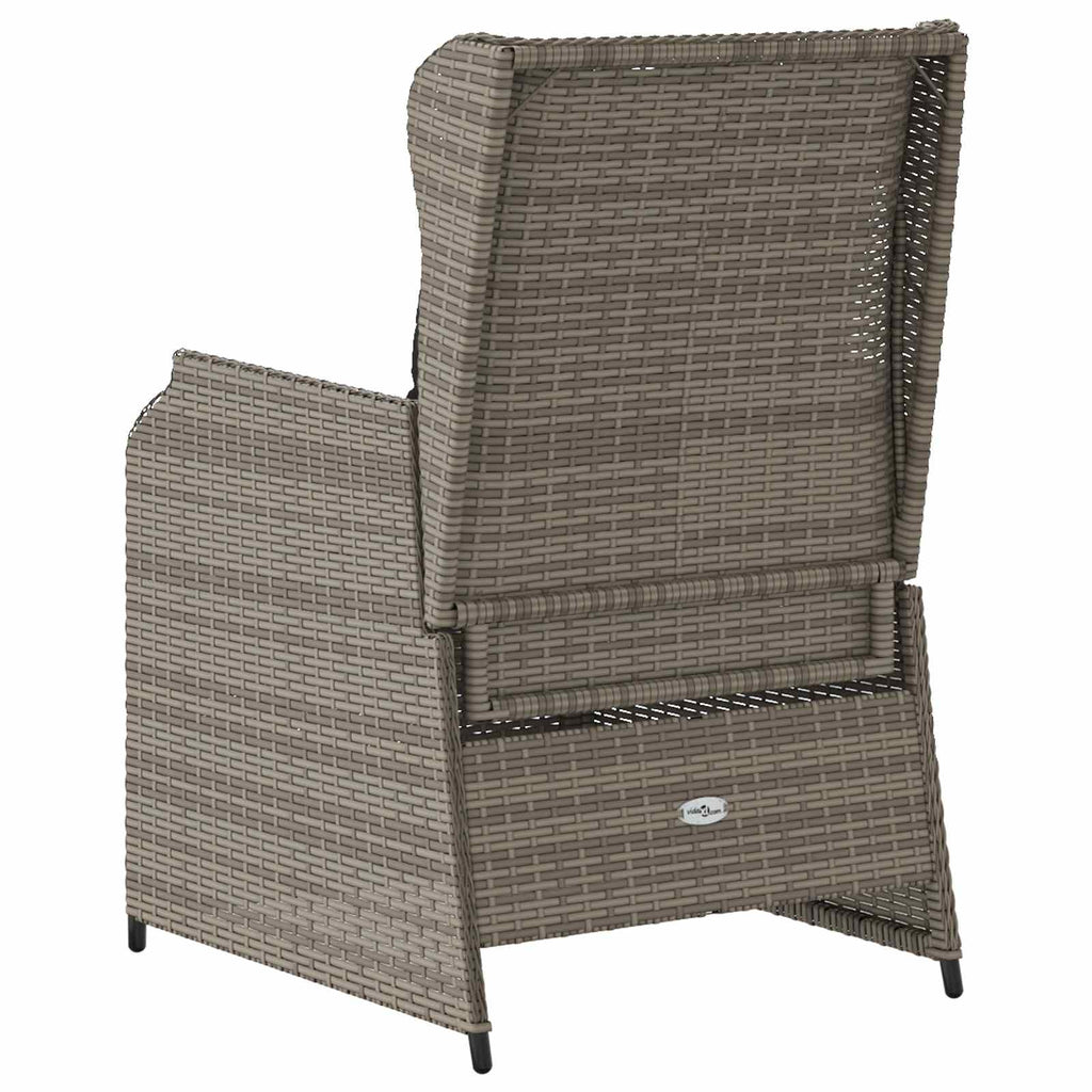 vidaXL Ławka ogrodowa 2 pcs Szary polirattan