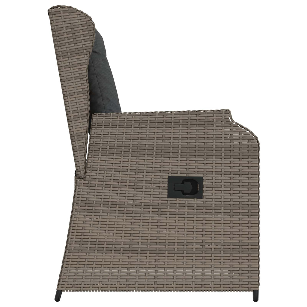vidaXL Ławka ogrodowa 2 pcs Szary polirattan
