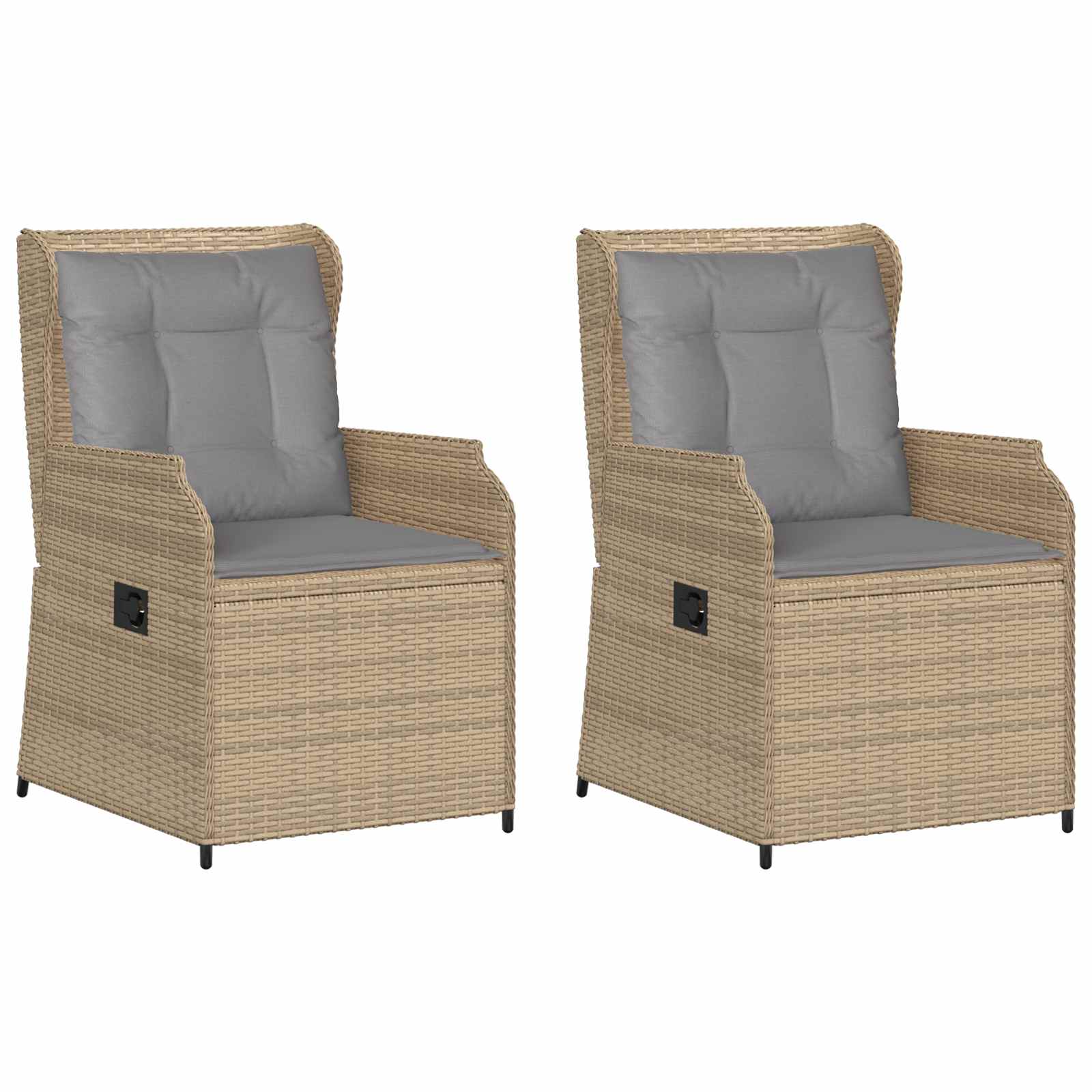 vidaXL Ławka ogrodowa 2 pcs Beżowy polirattan