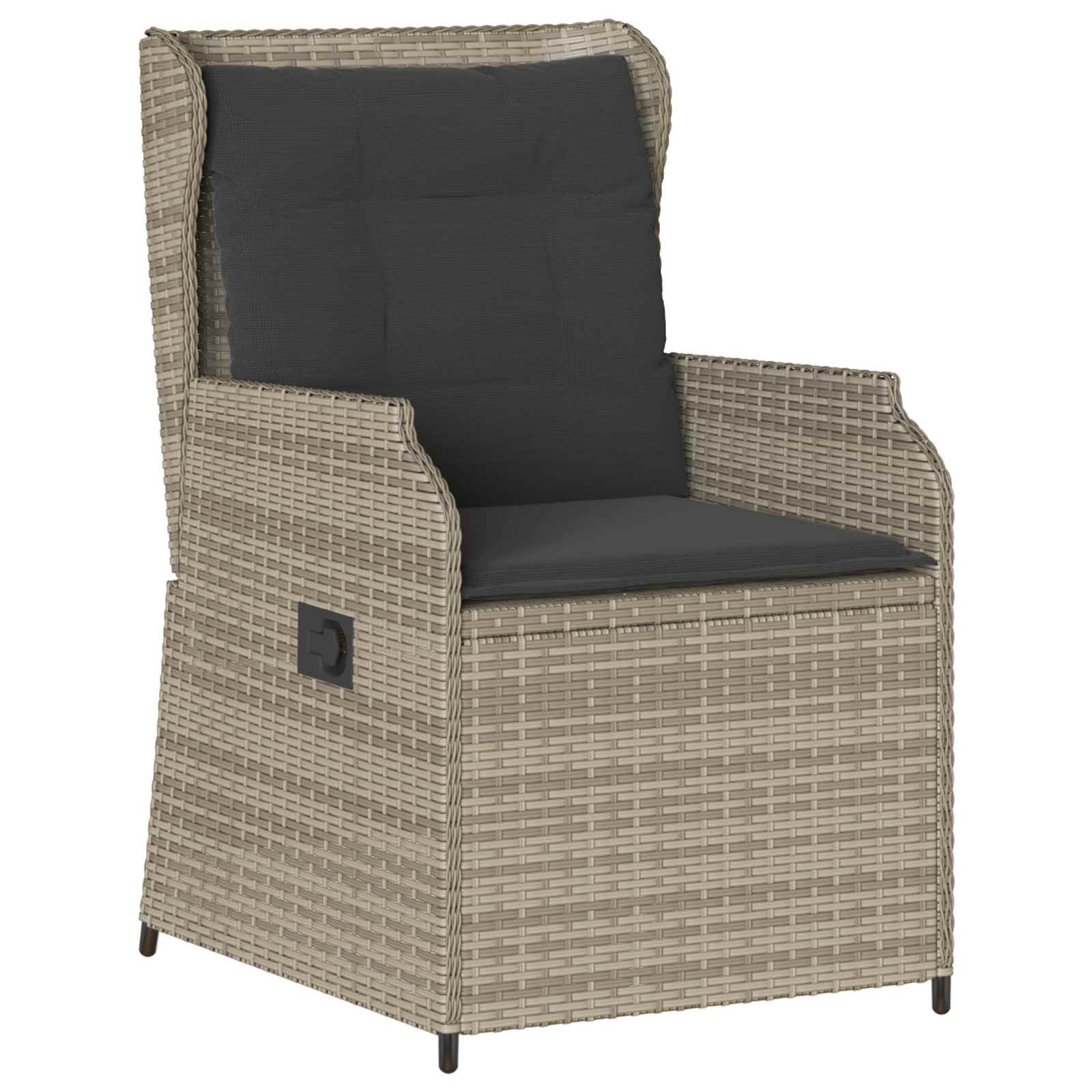 vidaXL Ławka ogrodowa 2 pcs Jasnoszary polirattan