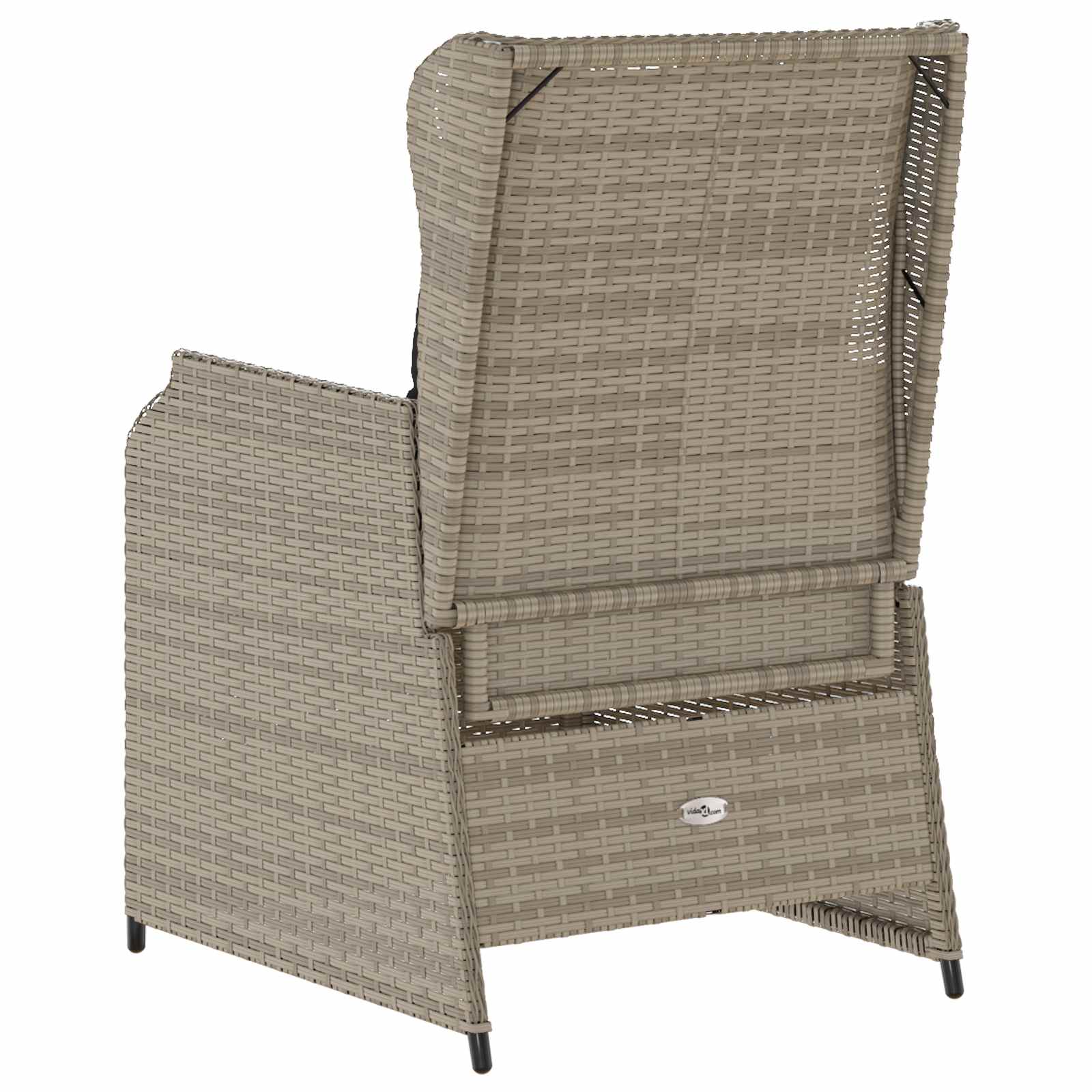 vidaXL Ławka ogrodowa 2 pcs Jasnoszary polirattan