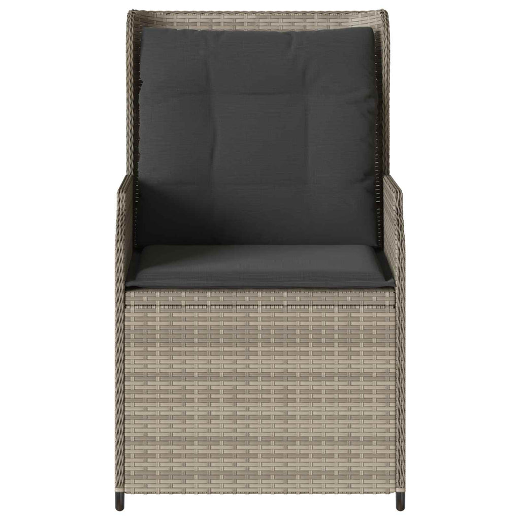 vidaXL Ławka ogrodowa 2 pcs Jasnoszary polirattan