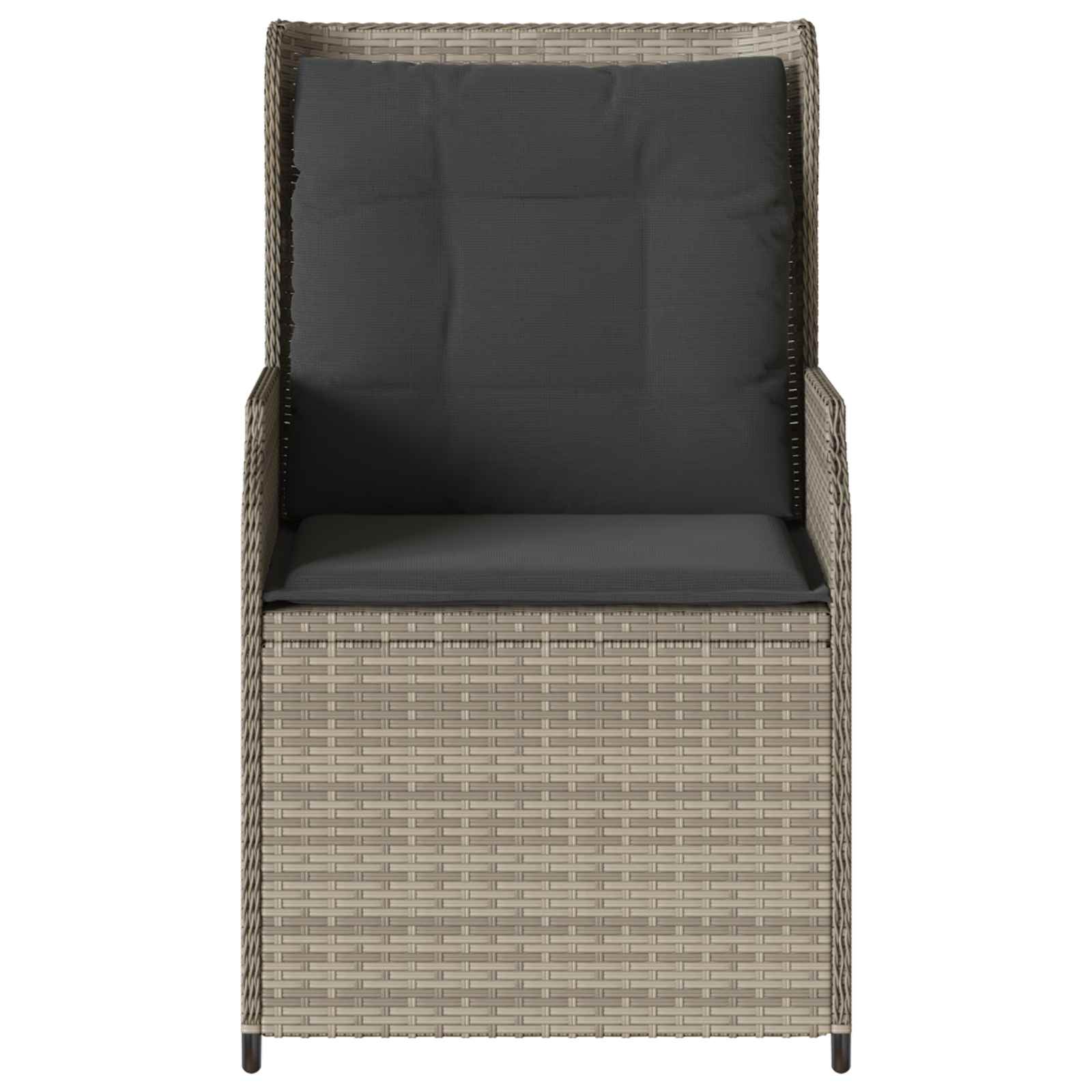 vidaXL Ławka ogrodowa 2 pcs Jasnoszary polirattan