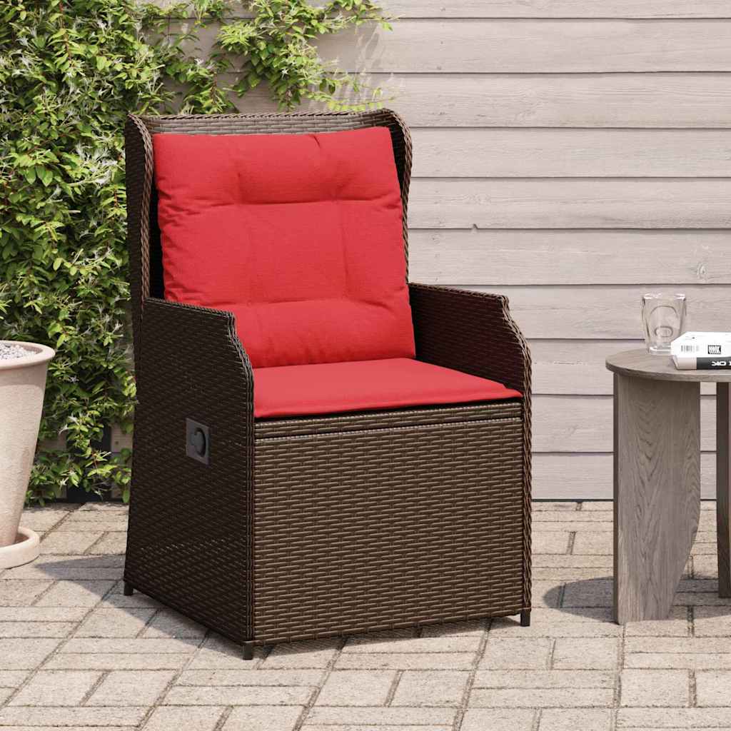 vidaXL Ławka ogrodowa 2 pcs Brązowy polirattan