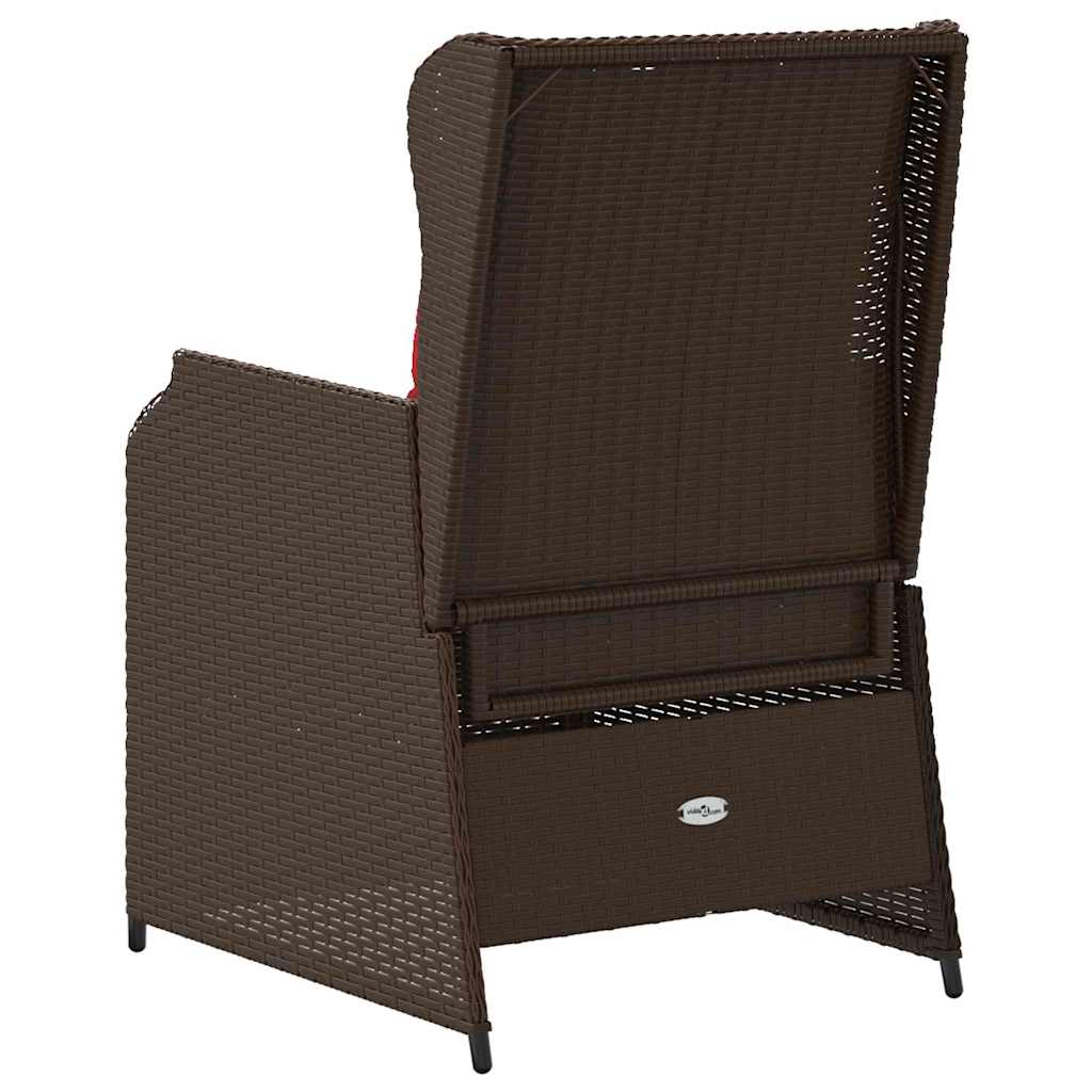 vidaXL Ławka ogrodowa 2 pcs Brązowy polirattan