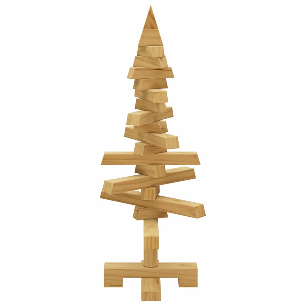 vidaXL Drewniana choinka z podstawą Brązowy 60 cm Lite drewno sosnowe