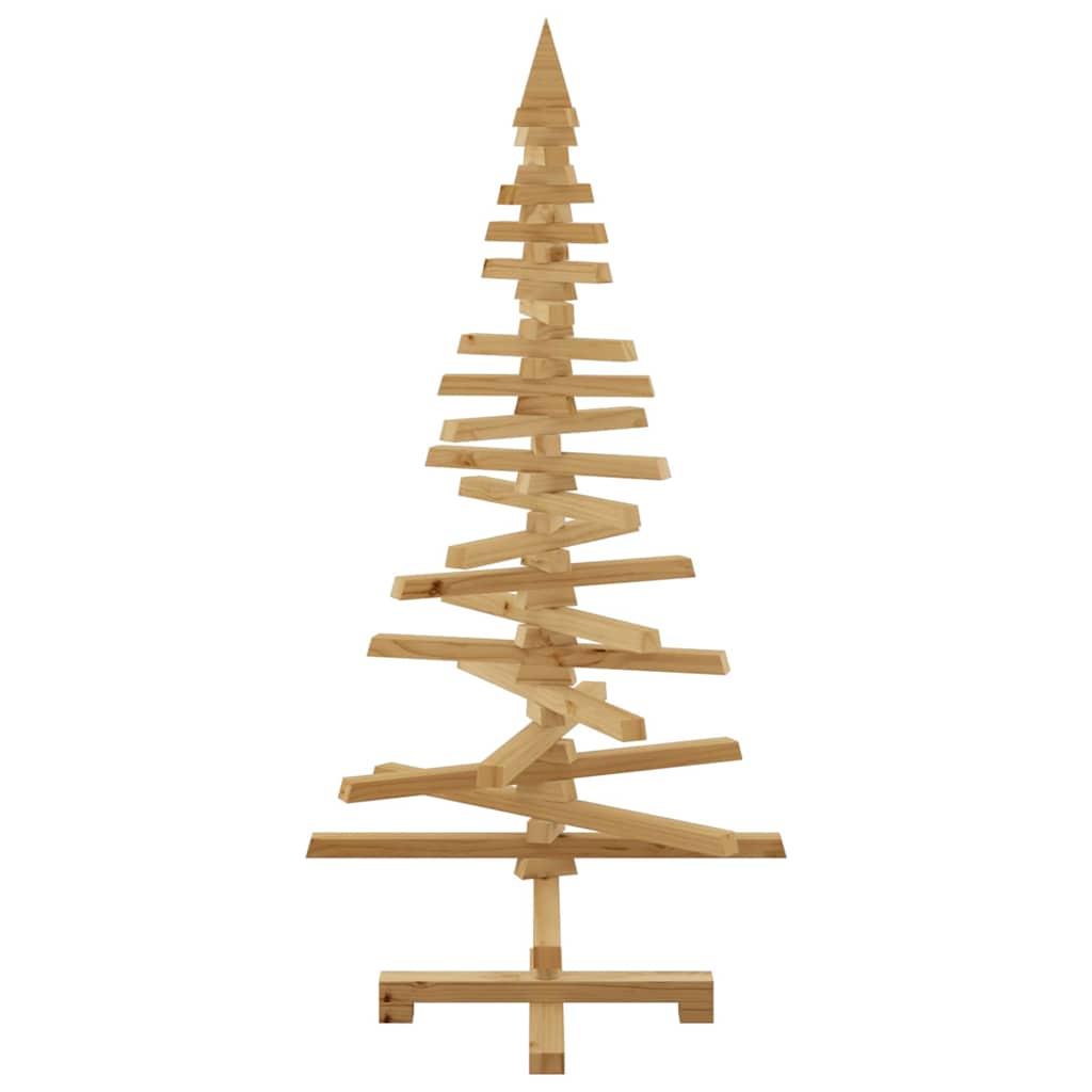 vidaXL Drewniana choinka z podstawą Brązowy 120 cm Lite drewno sosnowe