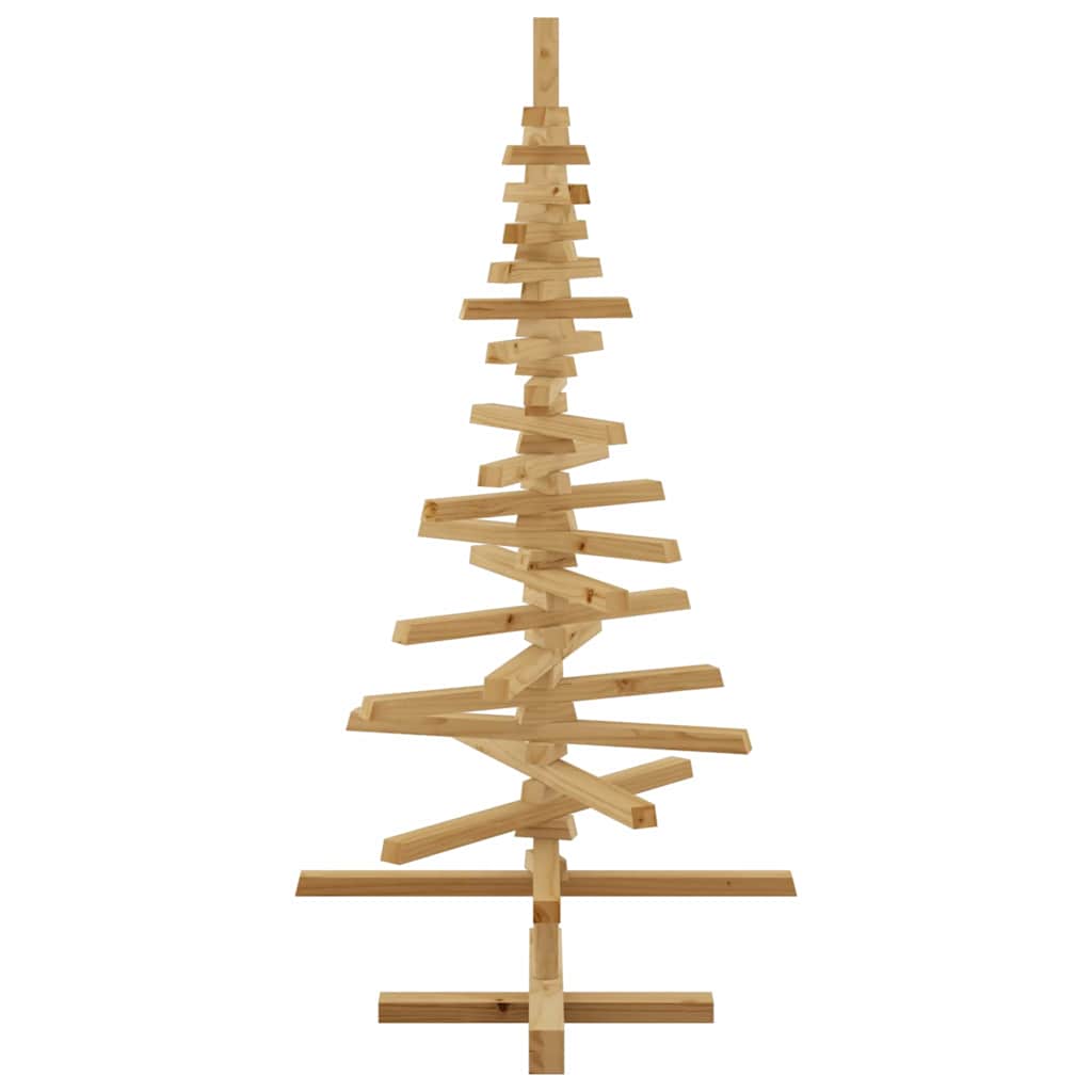 vidaXL Drewniana choinka z podstawą Brązowy 120 cm Lite drewno sosnowe