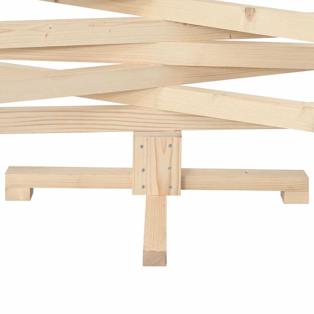 vidaXL Choinki z podstawą Naturalny 180 cm Lite drewno sosnowe