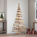 vidaXL Choinki z podstawą Naturalny 180 cm Lite drewno sosnowe