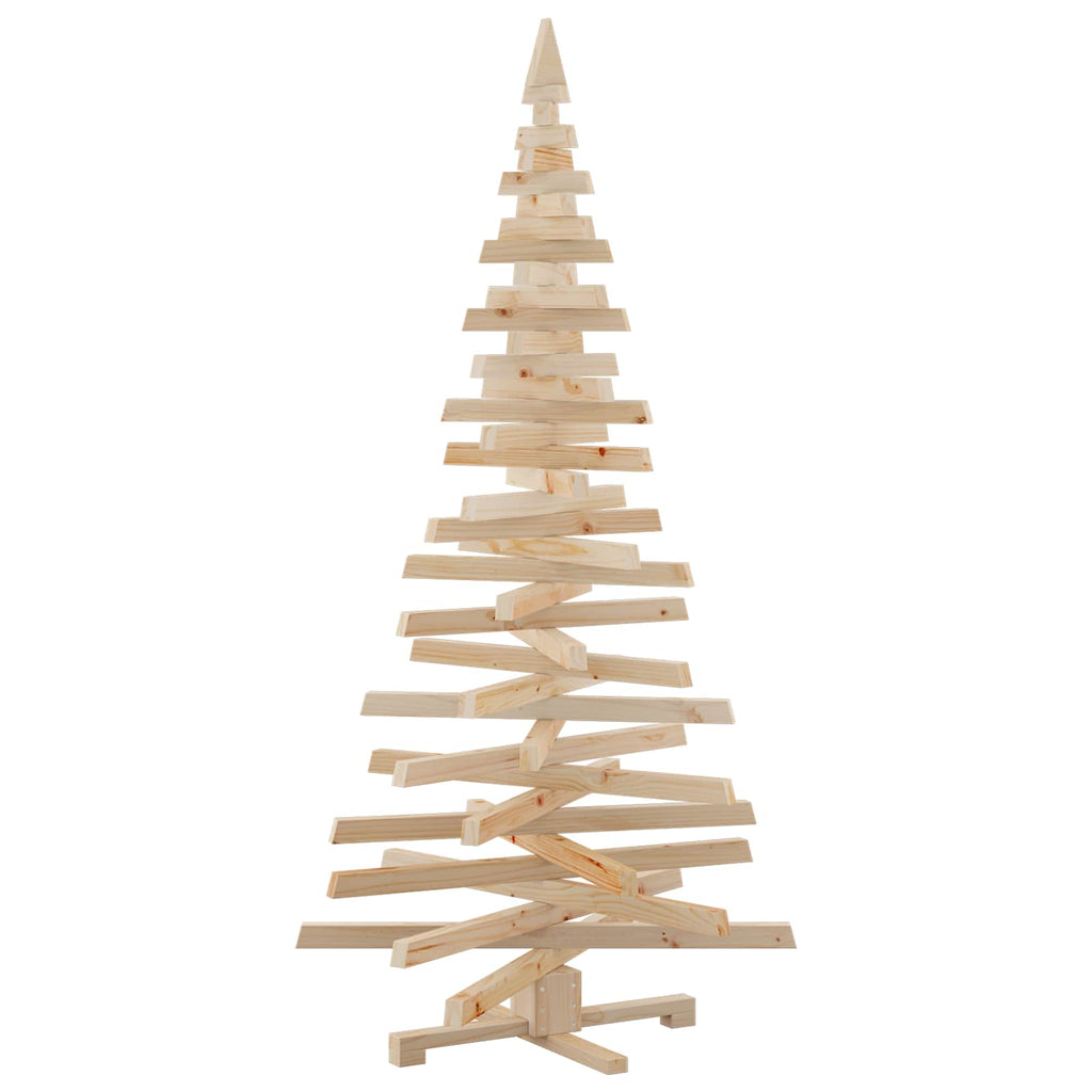 vidaXL Choinki z podstawą Naturalny 180 cm Lite drewno sosnowe