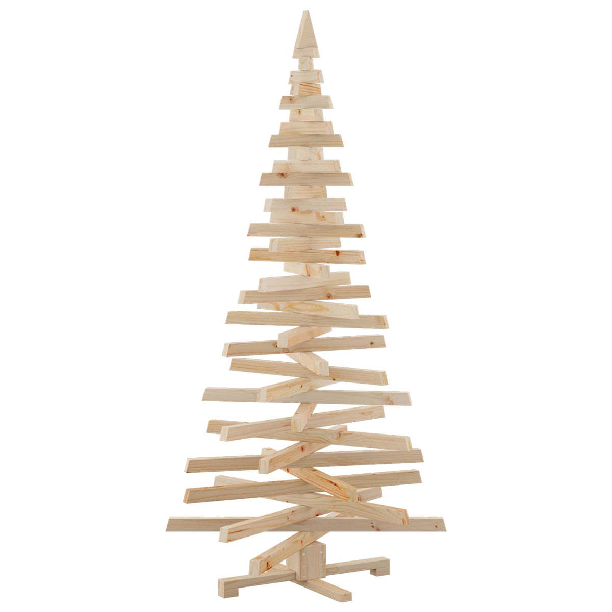 vidaXL Choinki z podstawą Naturalny 180 cm Lite drewno sosnowe