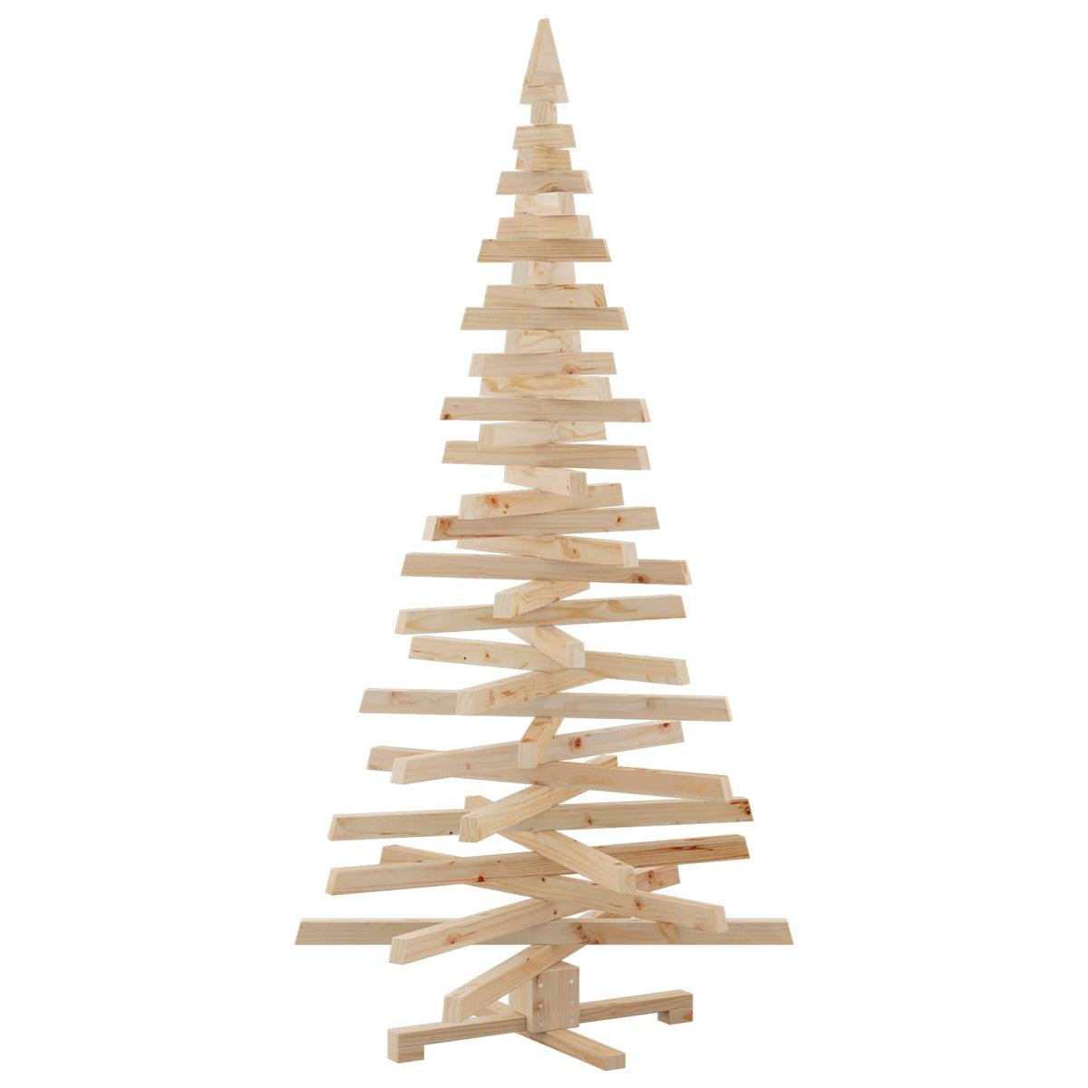 vidaXL Choinki z podstawą Naturalny 180 cm Lite drewno sosnowe