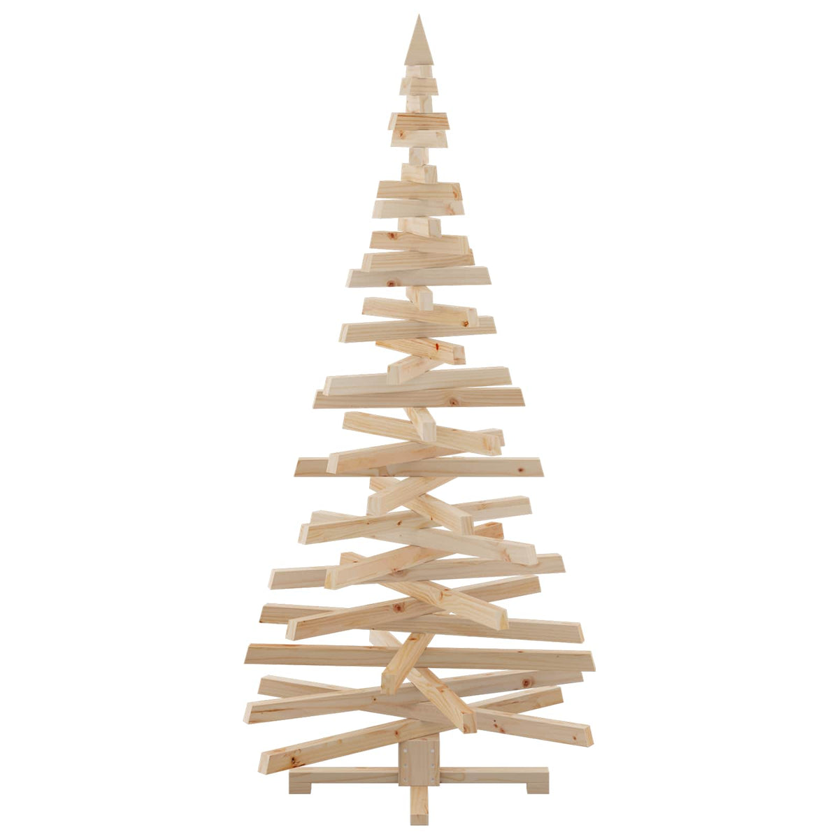 vidaXL Choinki z podstawą Naturalny 180 cm Lite drewno sosnowe