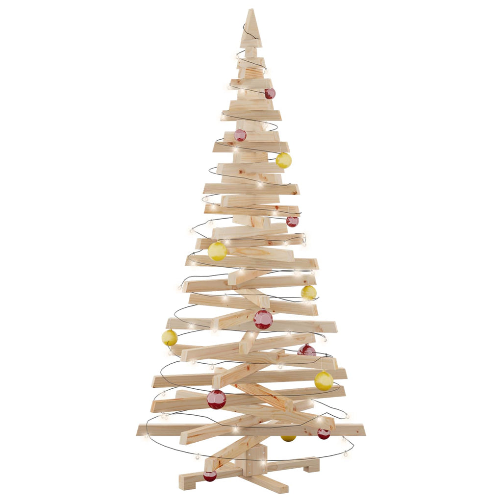 vidaXL Choinki z podstawą Naturalny 180 cm Lite drewno sosnowe