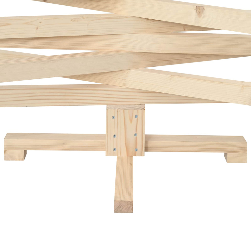 vidaXL Choinki z podstawą Naturalny 210 cm Lite drewno sosnowe