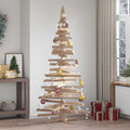 vidaXL Choinki z podstawą Naturalny 210 cm Lite drewno sosnowe