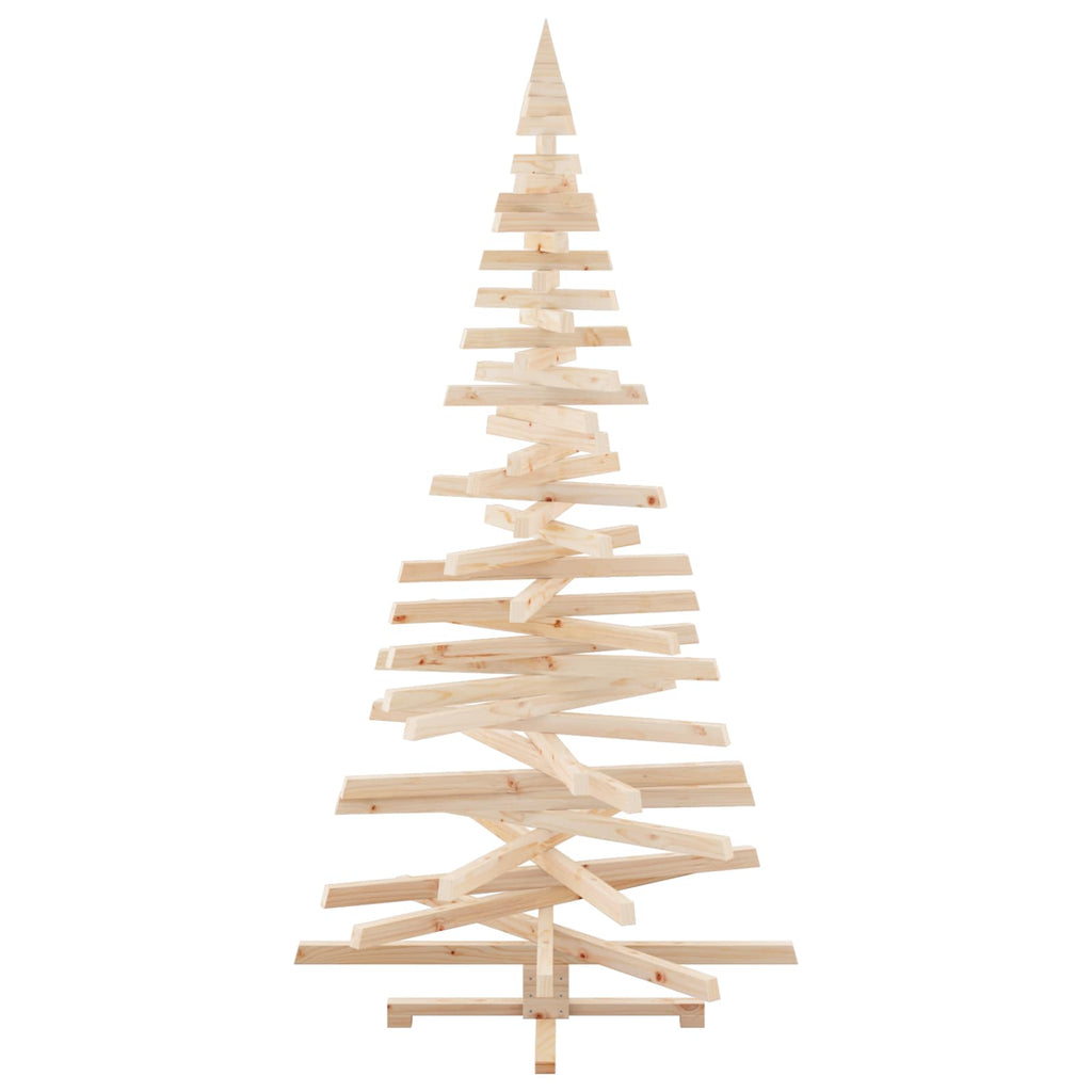 vidaXL Choinki z podstawą Naturalny 210 cm Lite drewno sosnowe