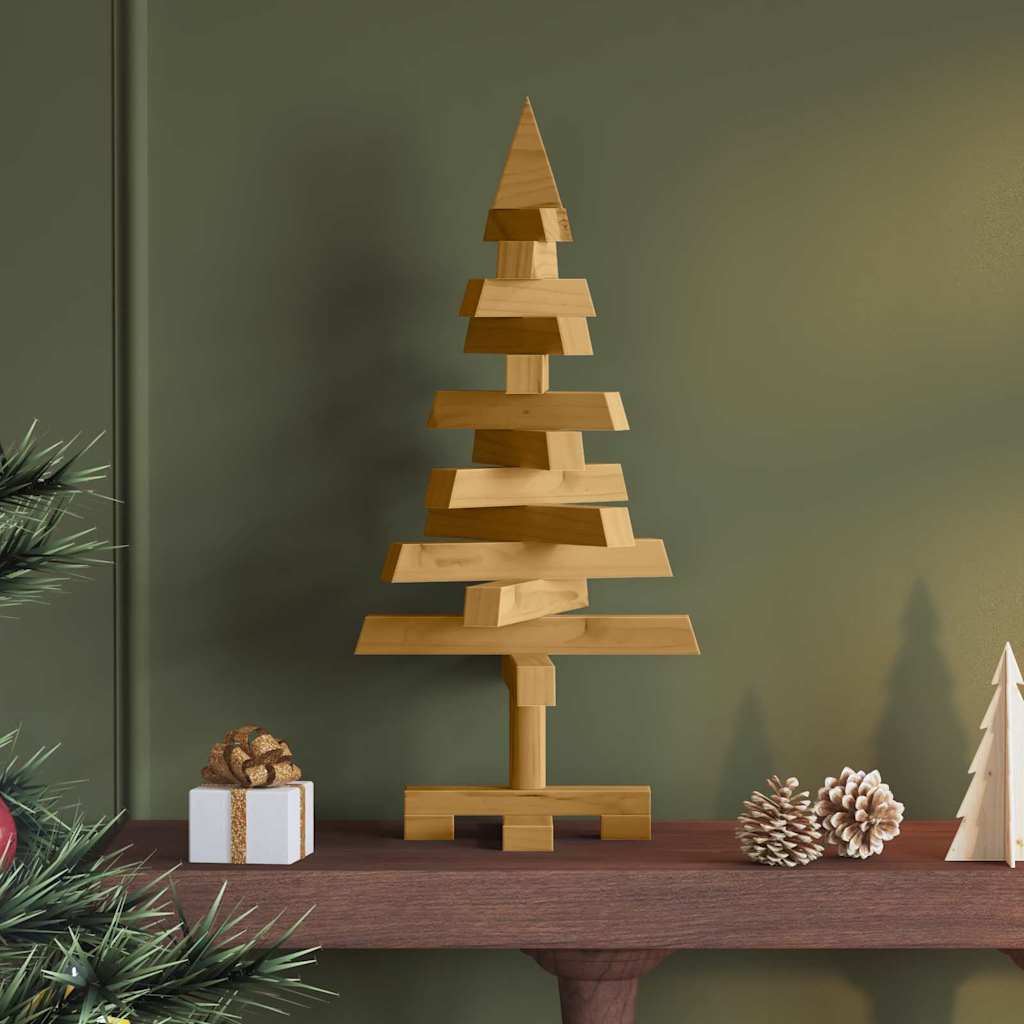 vidaXL Choinki z podstawą Brązowy 60 cm Lite drewno sosnowe